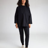 Zadie Organic Cotton Trousers In Black