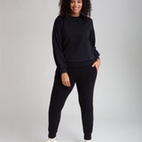 Zadie Organic Cotton Trousers In Black