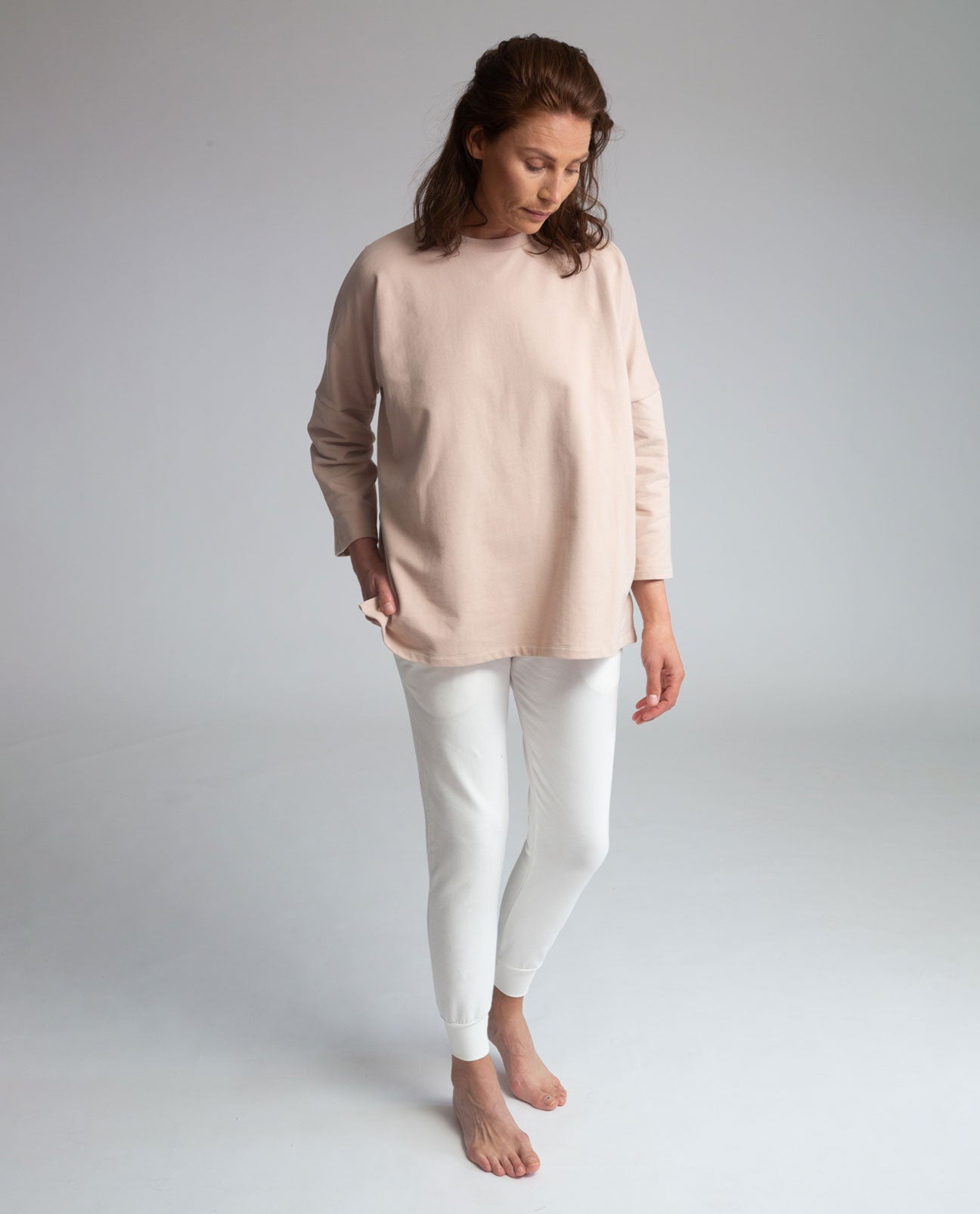 Zadie Organic Cotton Trousers In Ivory
