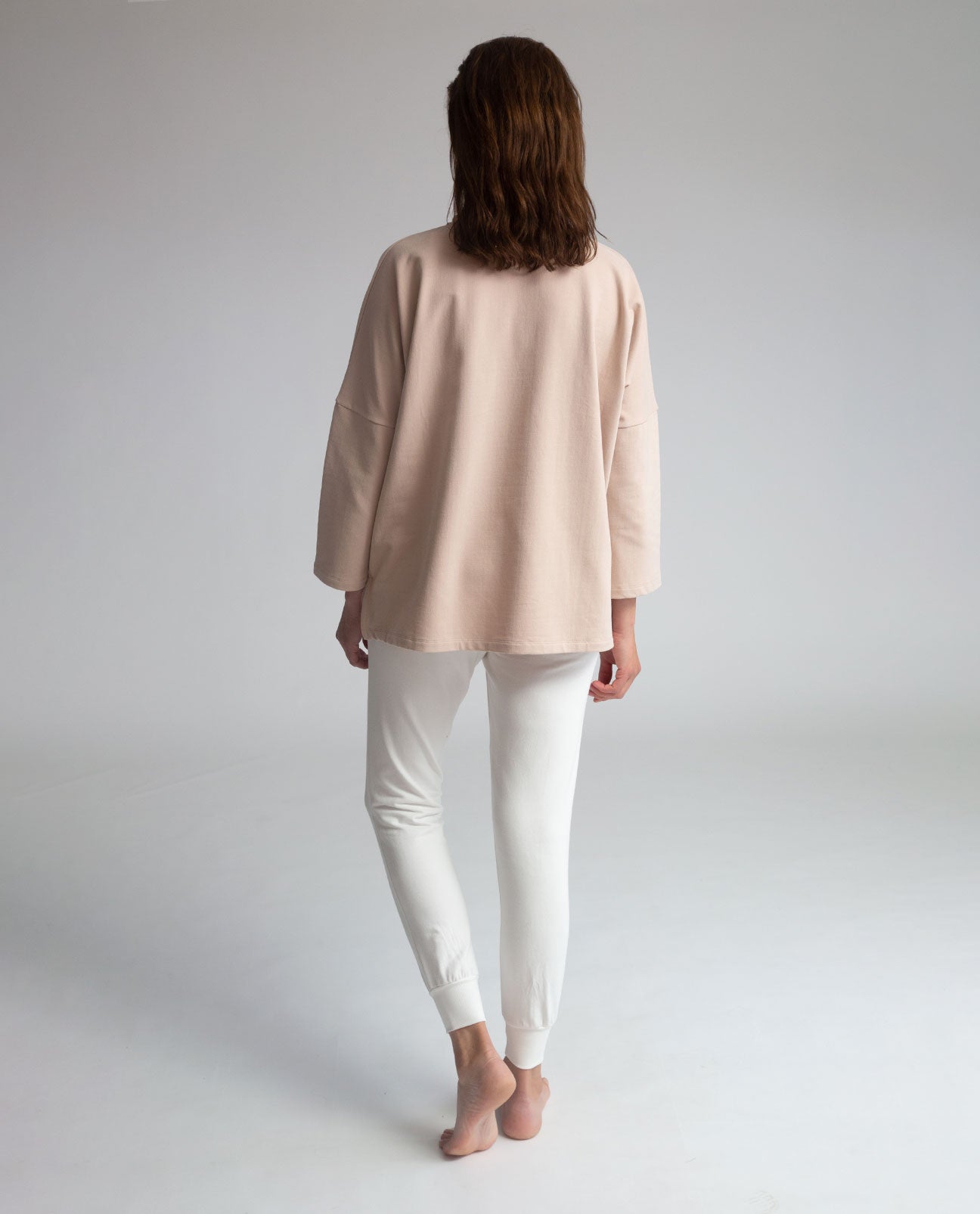 Zadie Organic Cotton Trousers In Ivory