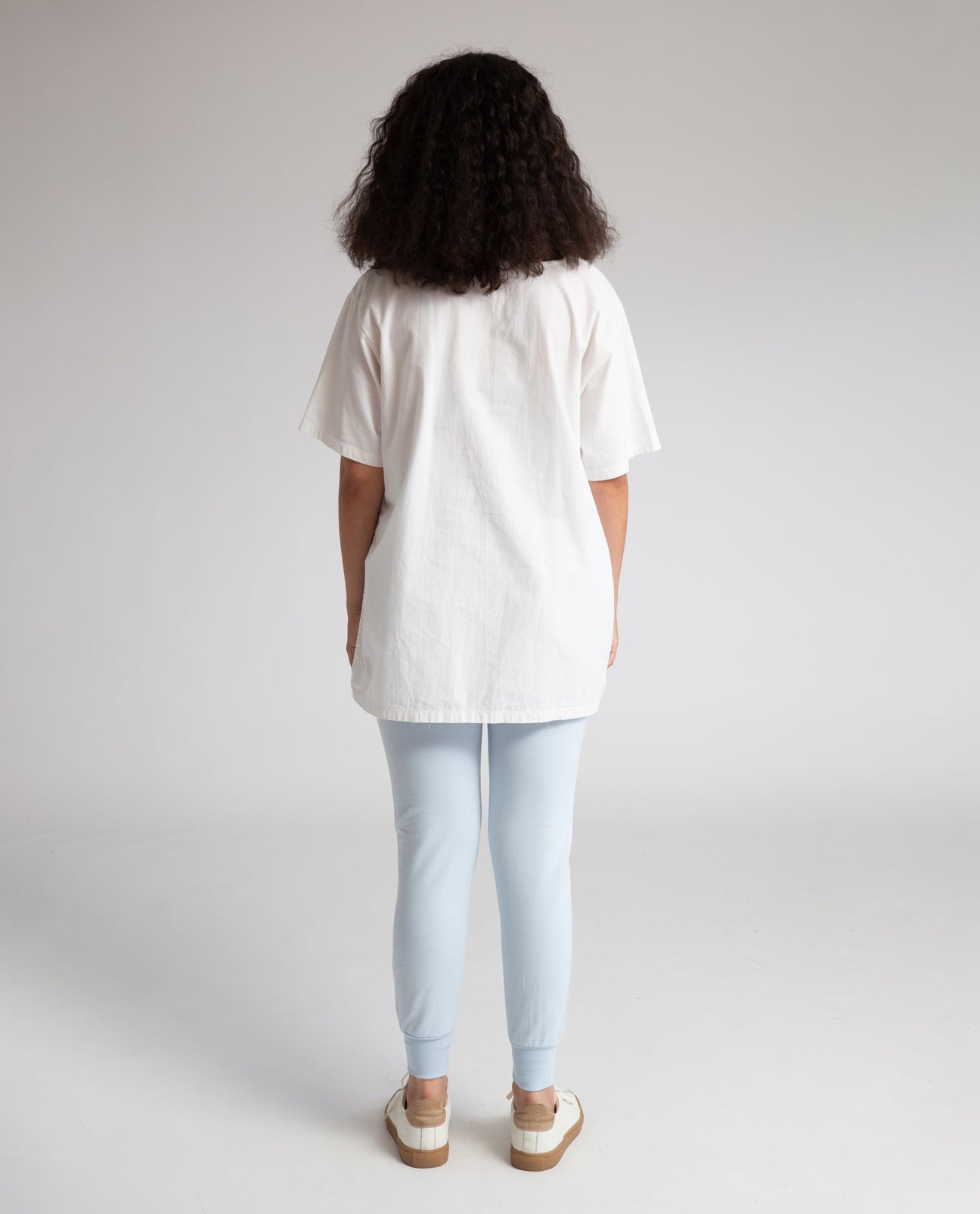 Zadie Organic Cotton Trousers In Pale Blue