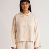Zanna Linen Jacket In Cream