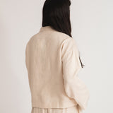 Zanna Linen Jacket In Cream
