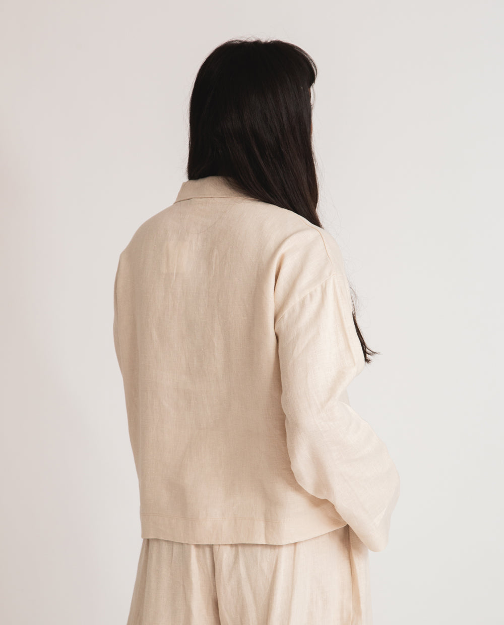 Zanna Linen Jacket In Cream