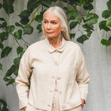 Zanna Linen Jacket In Cream