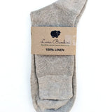 Zeta Linen Socks in Light Grey