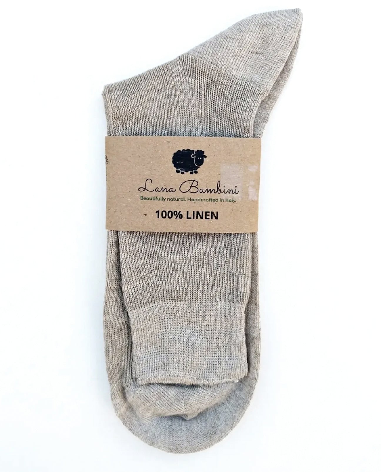 Zeta Linen Socks in Light Grey